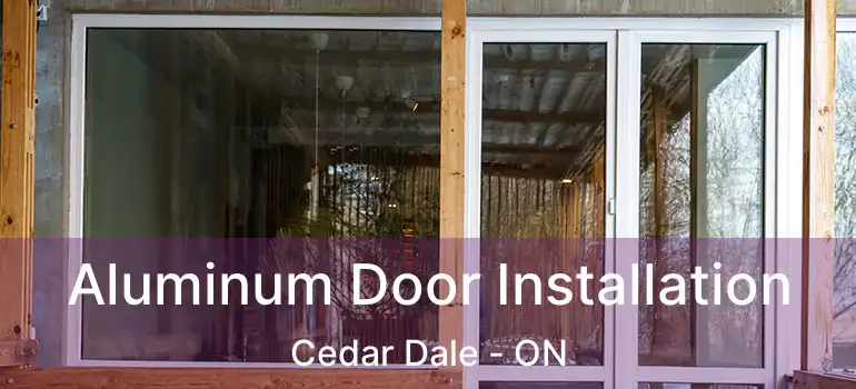  Aluminum Door Installation Cedar Dale - ON