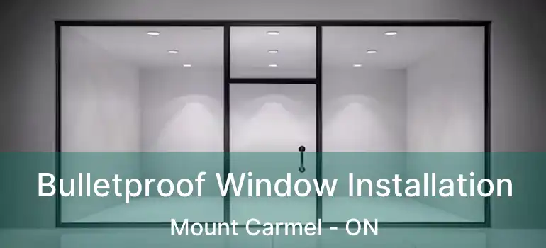  Bulletproof Window Installation Mount Carmel - ON