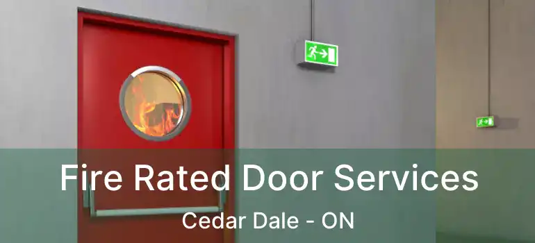  Fire Rated Door Services Cedar Dale - ON