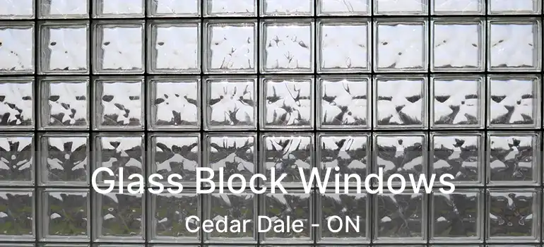  Glass Block Windows Cedar Dale - ON