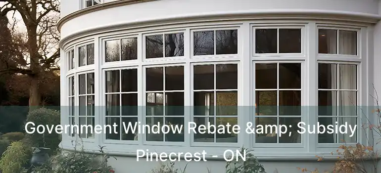  Government Window Rebate & Subsidy Pinecrest - ON