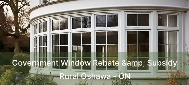  Government Window Rebate & Subsidy Rural Oshawa - ON