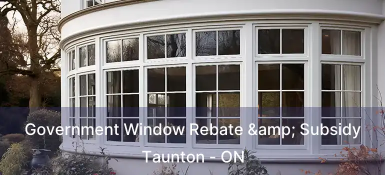  Government Window Rebate & Subsidy Taunton - ON