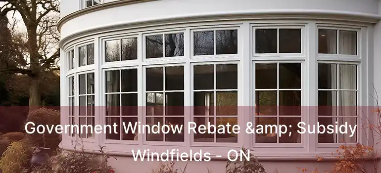  Government Window Rebate & Subsidy Windfields - ON