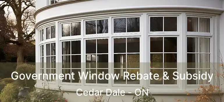 Government Window Rebate & Subsidy Cedar Dale - ON