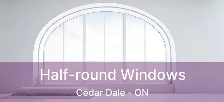  Half-round Windows Cedar Dale - ON