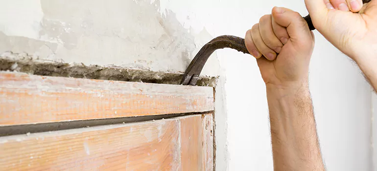 Wooden Garage Door Repair in Rural Oshawa, Ontario