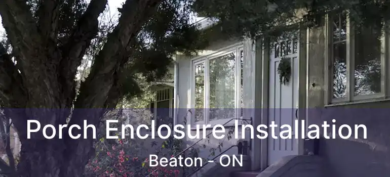  Porch Enclosure Installation Beaton - ON