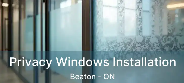  Privacy Windows Installation Beaton - ON