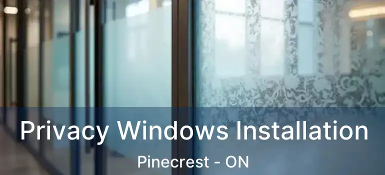  Privacy Windows Installation Pinecrest - ON