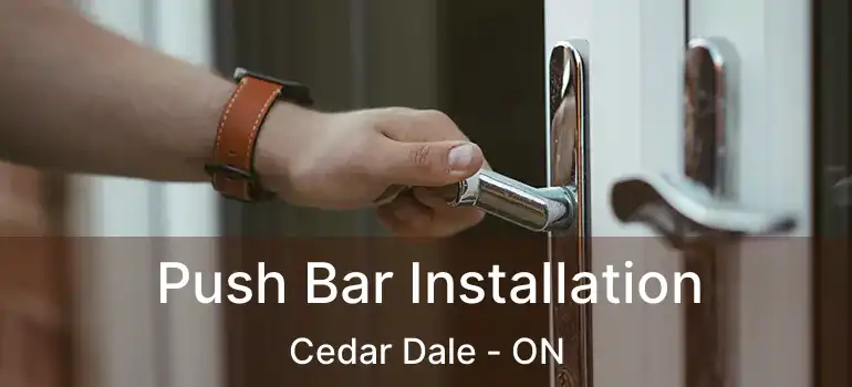  Push Bar Installation Cedar Dale - ON