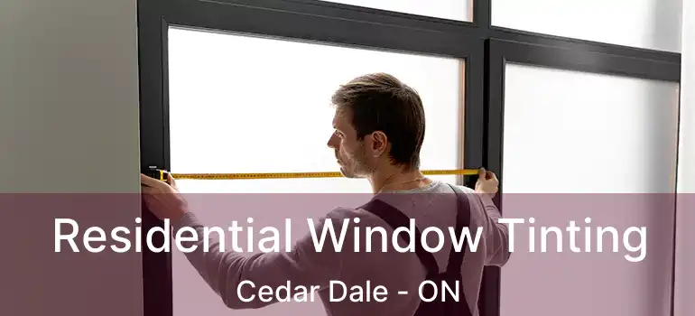  Residential Window Tinting Cedar Dale - ON