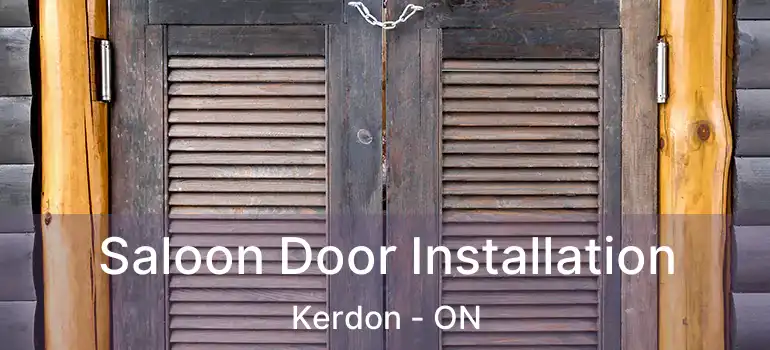  Saloon Door Installation Kerdon - ON