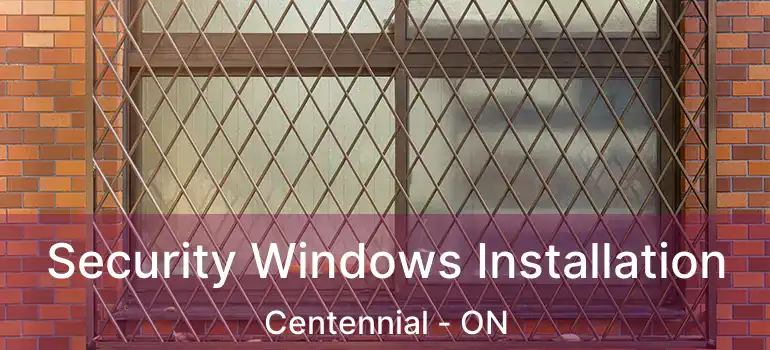  Security Windows Installation Centennial - ON