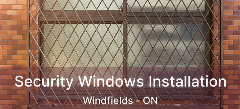  Security Windows Installation Windfields - ON