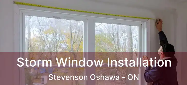  Storm Window Installation Stevenson Oshawa - ON