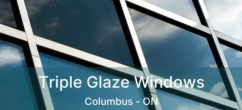  Triple Glaze Windows Columbus - ON