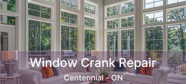  Window Crank Repair Centennial - ON