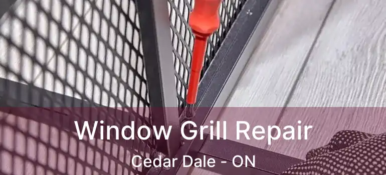  Window Grill Repair Cedar Dale - ON