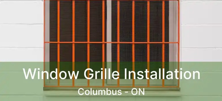  Window Grille Installation Columbus - ON