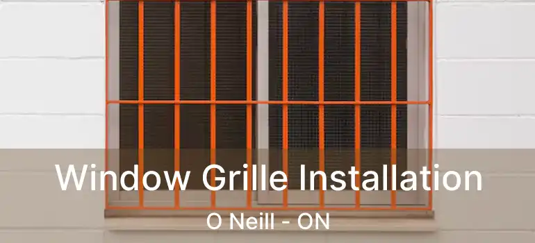  Window Grille Installation O Neill - ON