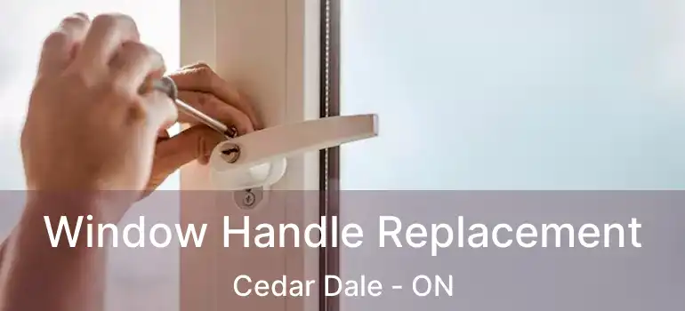  Window Handle Replacement Cedar Dale - ON