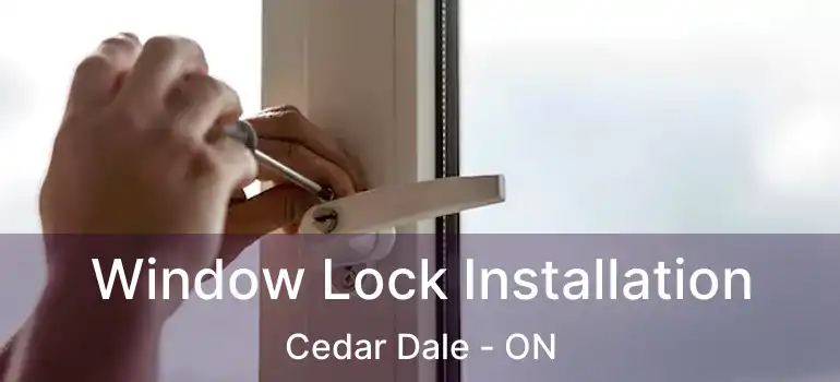  Window Lock Installation Cedar Dale - ON